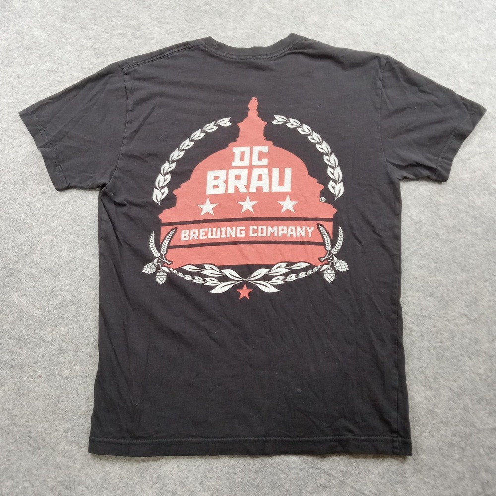DC Brau Brewing Company Shirt Mens Small Black Next Level Beer Graphic Tee‎